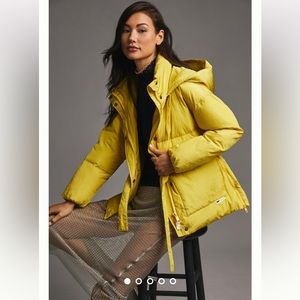 Anthropologie NWT OOF Wear Belted Puffer Jacket Size M.